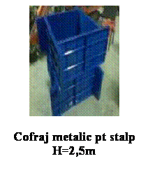 Text Box: Cofraj metalic pt stalp H=2,5m 
 
